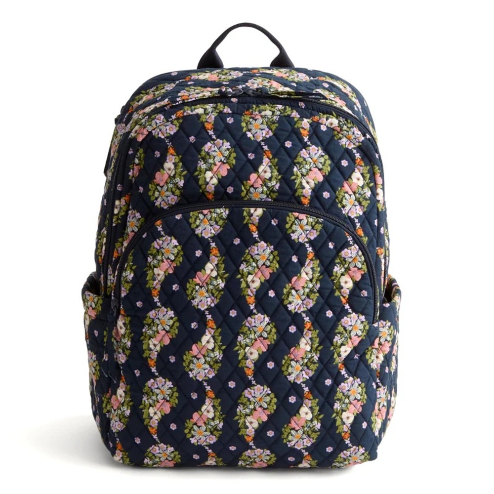 💐 NWT Vera Bradley Essential Large Backpack in Paisley Rain